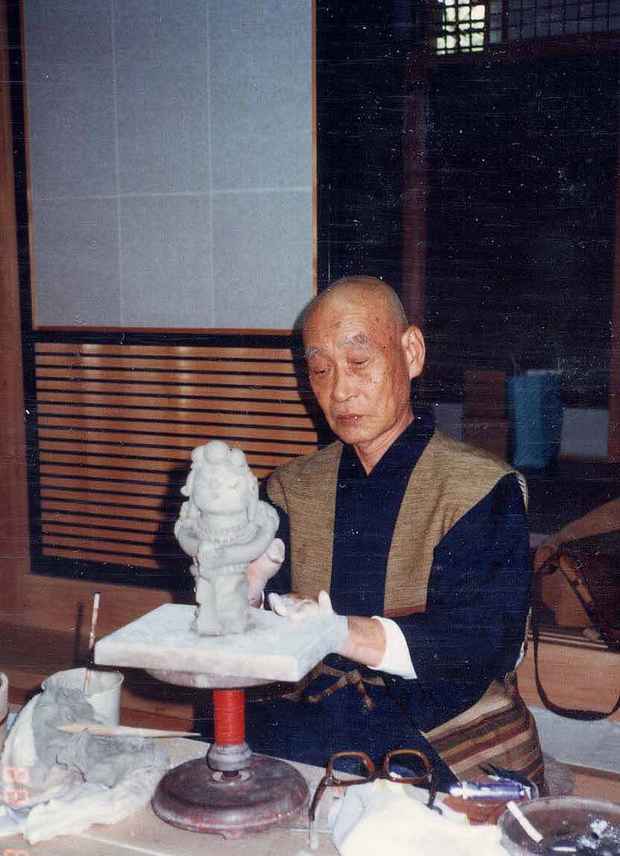 poster for Kosho Shimizu "Clay Buddha"