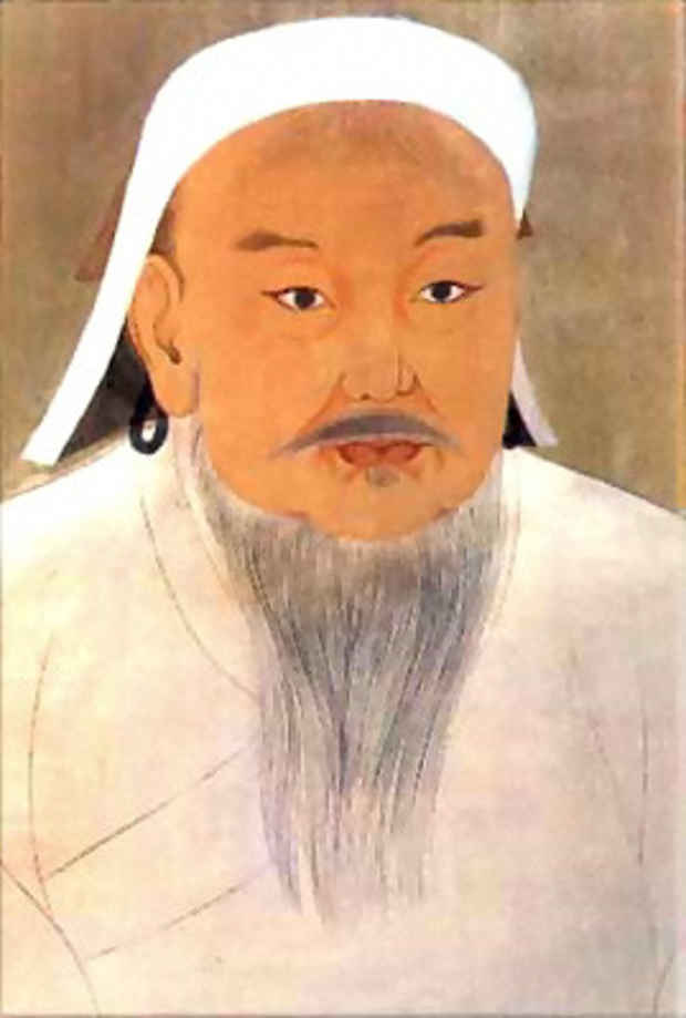 poster for "Genghis Khan and 800 years of Mongolia" Exhibition