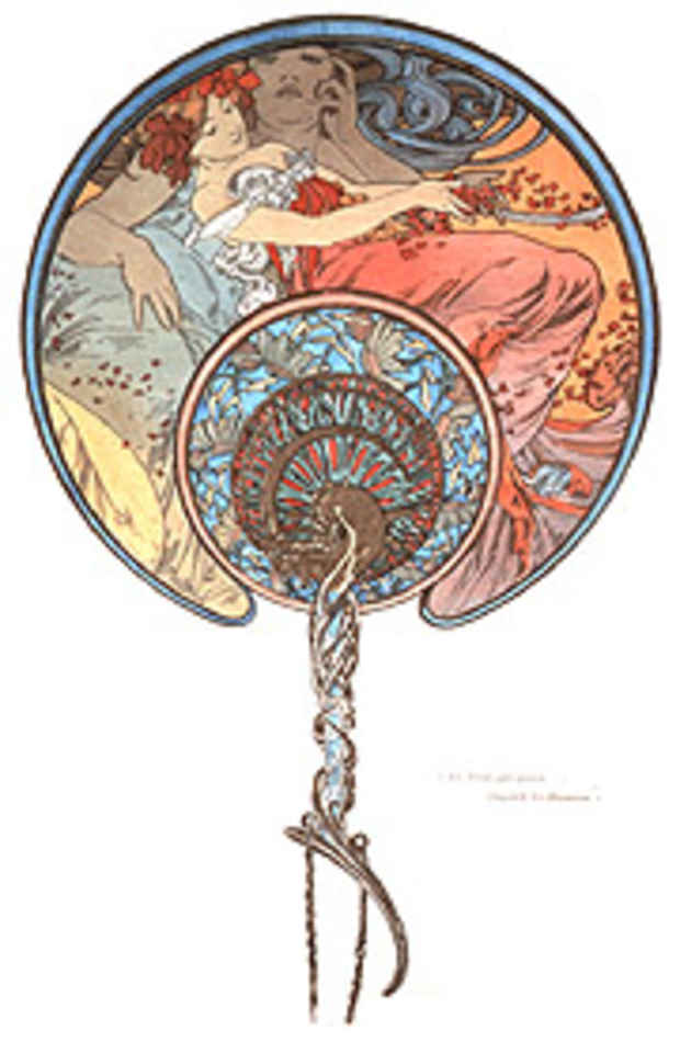 poster for "Flower and Female: The Glory of Mucha's Style" Exhibition