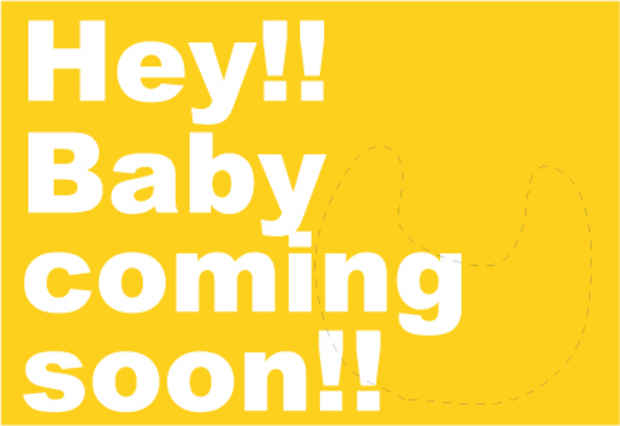 poster for "Hey!! Baby is Coming Soon! Please Use a Bib" Exhibition