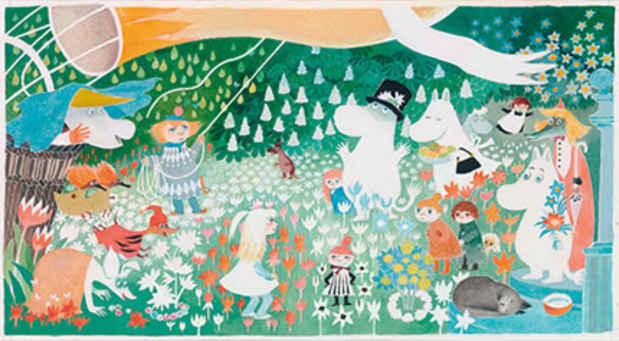 poster for Tove Jansson “Living with Moomin”