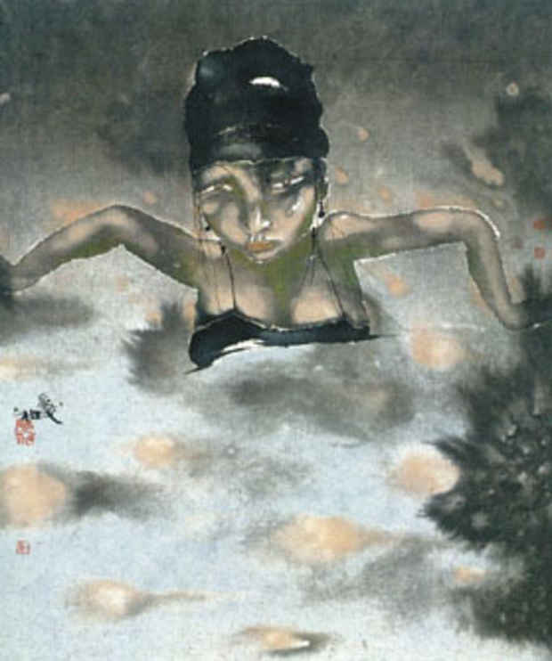 poster for 「中国三人展　北京の気鋭作家」展