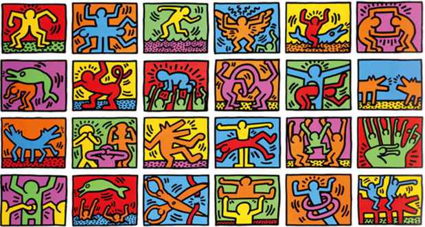 poster for 「キース・へリング展 Keith Haring; Prints and other Works From Nakamura Keith Haring Collection」